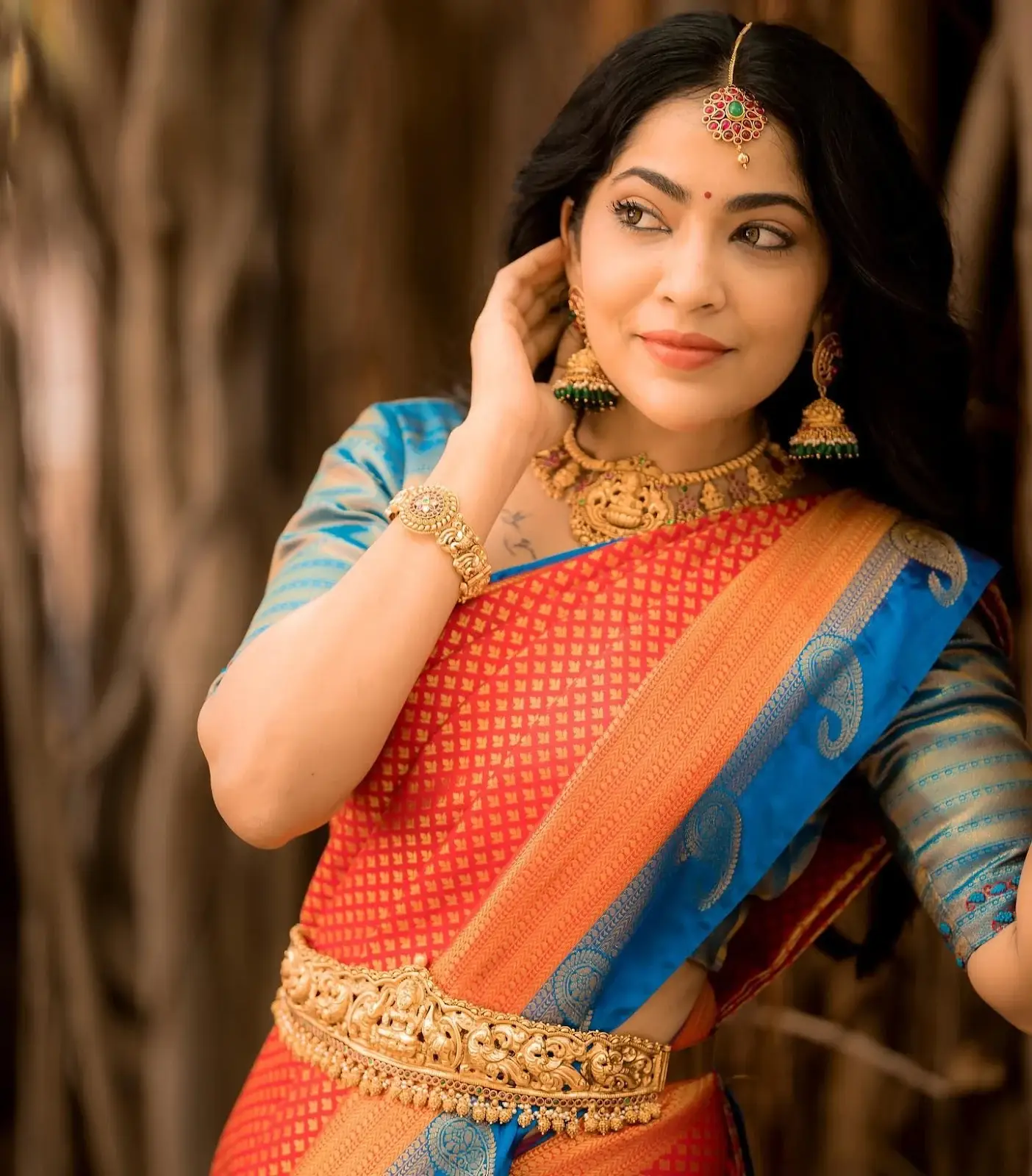 TV Actress Ramya Subramanian In Orange Saree